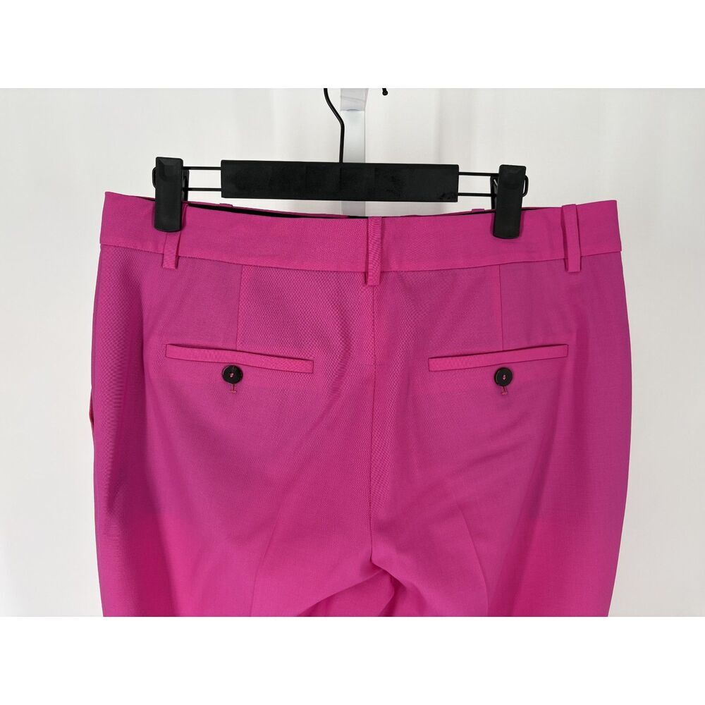Theory Hot Pink Slim Fit Career Workwear Trousers - Picture 4 of 6